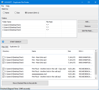 VOVSOFT Duplicate File Finder